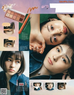 A magazine page with a picture of a woman and a girl.