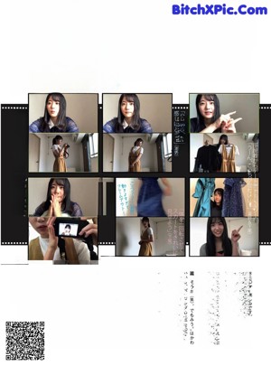 A woman in a blue dress is taking a selfie.
